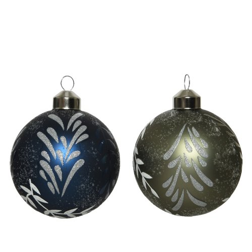 Decoris kerstbal glas 2kl.ass