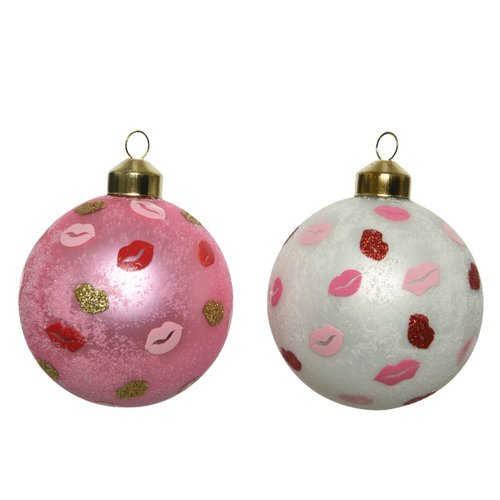 Decoris kerstbal glas 2kl.ass