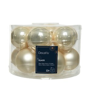 Kerstballen glas parel - D 5,0 cm