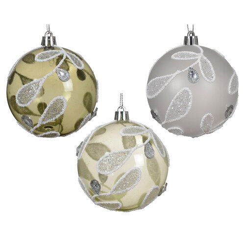 Decoris kerstbal kunststof  assortie - D 8 cm