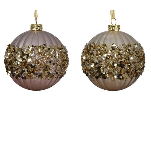 Decoris kerstbal kunststof  assortie - D 8 cm