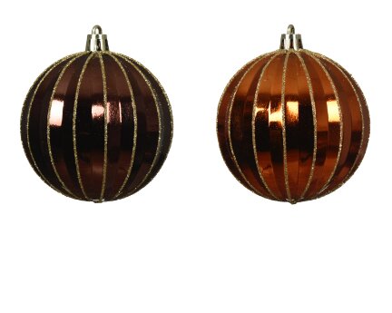 Decoris kerstbal kunststof  assortie - D 8 cm