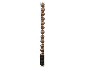 Decoris Kerstballen kunststof - D3cm Karamelbruin 14 stuks - afbeelding 1