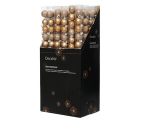 Decoris Kerstballen kunststof - D3cm Karamelbruin 14 stuks - afbeelding 3