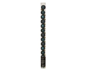 Decoris Kerstballen kunststof - D3cm Smaragdgroen 14 stuks - afbeelding 1