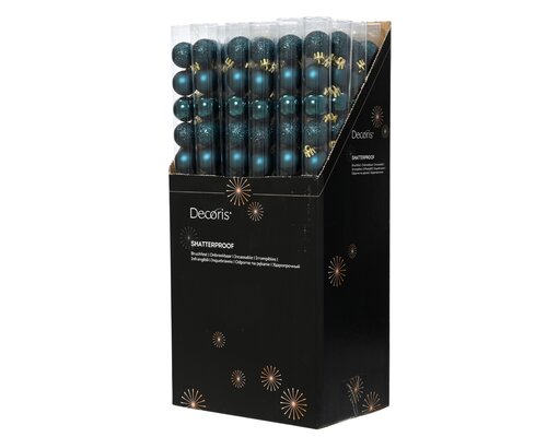 Decoris Kerstballen kunststof - D3cm Smaragdgroen 14 stuks - afbeelding 3