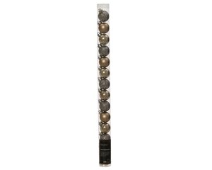 Decoris Kerstballen kunststof - D3cm Smokey parel 14 stuks - afbeelding 1