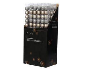Decoris Kerstballen kunststof - D3cm Smokey parel 14 stuks - afbeelding 3