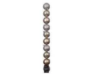 Decoris Kerstballen kunststof - D6cm Smokey parel 10 stuks - afbeelding 1