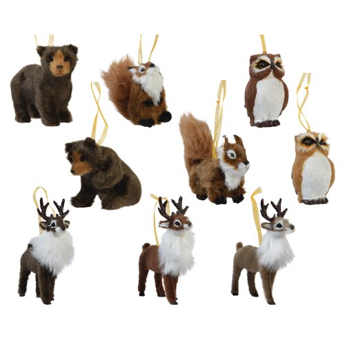 Decoris kerstboom hanger dieren assortie - L 3 x B 12 x H 9,5 cm