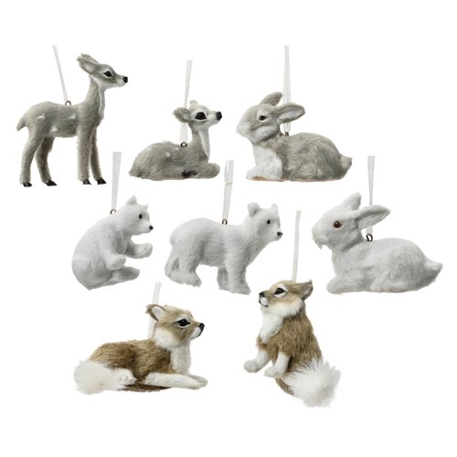 Decoris kerstboom hanger dieren assortie - L 7 x B 4 x H 5 cm