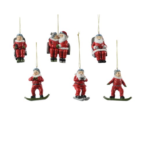 Decoris kerstboom hanger figuur rood/kleur(en) - L 7 x B 3,5 x H 8,5 cm