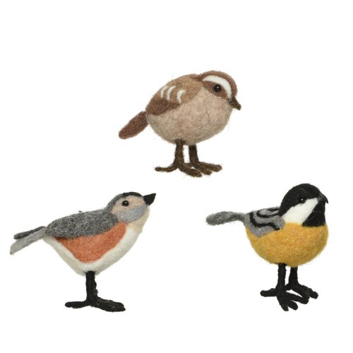 Decoris kerstboom hanger vogels assortie - L 5 x B 8 x H 7 cm