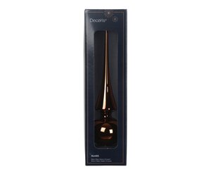 Decoris Kerstboompiek glas - D6xH26cm Espresso glanzend - afbeelding 1