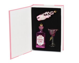 Decoris Kersthangers cocktail glas - D4,8xH10,5cm 3 stuks - afbeelding 2