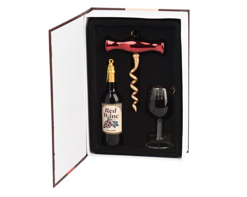 Decoris Kersthangers wijn glas - 3 stuks - afbeelding 2