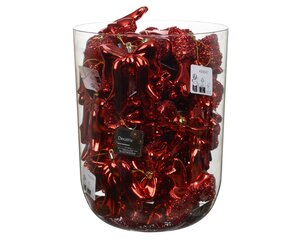 Decoris Kerststrik kunststof - H9,8cm Kerstrood - afbeelding 1