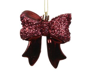 Decoris Kerststrik kunststof - H9,8cm Ossenbloed - afbeelding 3