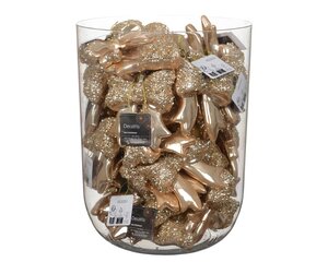Decoris Kerststrik kunststof - H9,8cm Parel - afbeelding 1