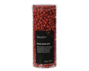 Decoris Kralenslinger kunststof - L10m Kerstrood - afbeelding 1