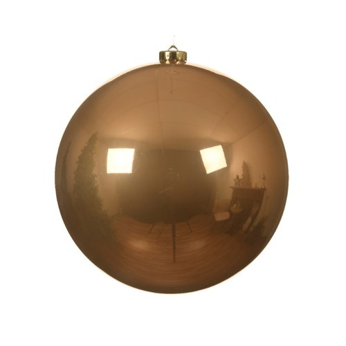 Decoris Kunststof Kerstbal 14 cm - toffee