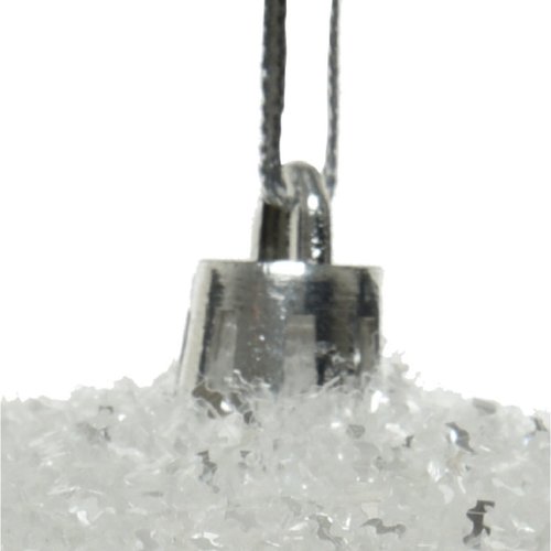 Decoris Kunststof Kerstbal met glitter finish - afbeelding 3