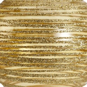 Decoris Kunststof Kerstbal transparant goud met glitter Ø 8 cm - Licht goud - afbeelding 3