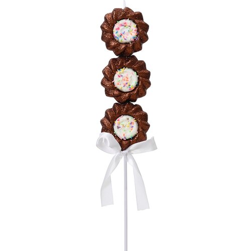 Decoris Lolly foam  espresso - L 2 x B 8 x H 50 cm