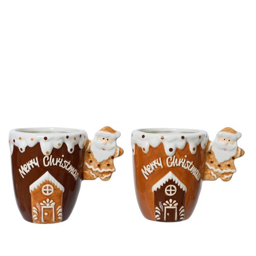 Decoris mok keramiek  assortie - L 9,5 x B 14 x H 10,5 cm