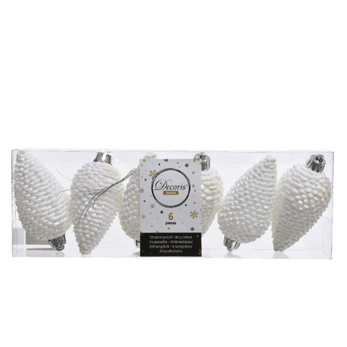 Decoris ornament dennenappel iris - D 4,5 x H 8 cm