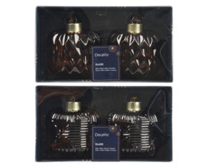 Decoris ornament hanger glas assortie - D 7,8 x H 8,6 cm - afbeelding 2