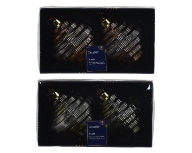 Decoris ornament hanger glas transparant/kleur(en) - D 9 x H 11 cm - afbeelding 2