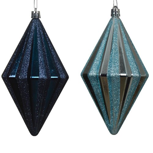 Decoris ornament kunststof assortie - D 7,8 x H 14,3 cm