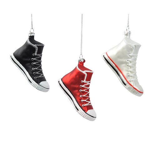 Decoris schoenen hanger glas assortie - L 4,3 x B 11,4 x H 7,2 cm