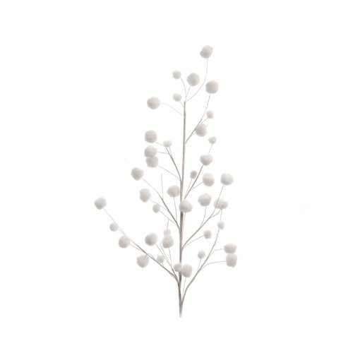 Decoris Sneeuwspray polyester snowballs - Wit