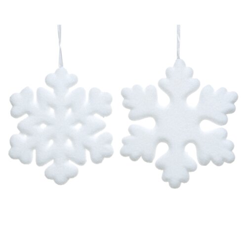 Decoris Sneeuwvlok foam  wit - L 2 x B 42 x H 42 cm