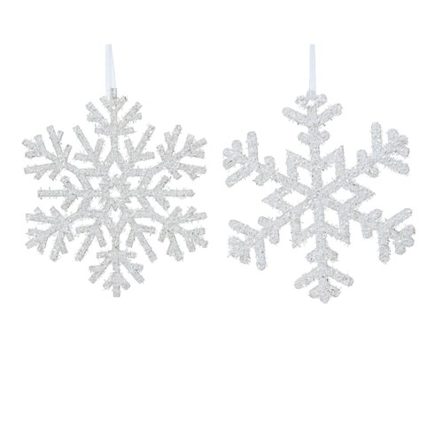 Decoris Sneeuwvlok triplex  winterwit - L 5 x B 40 x H 40 cm