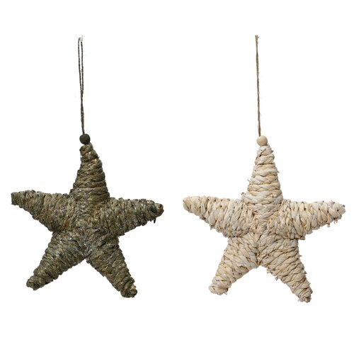 Decoris Ster maisblad  assortie - L 4,5 x B 14 x H 14 cm