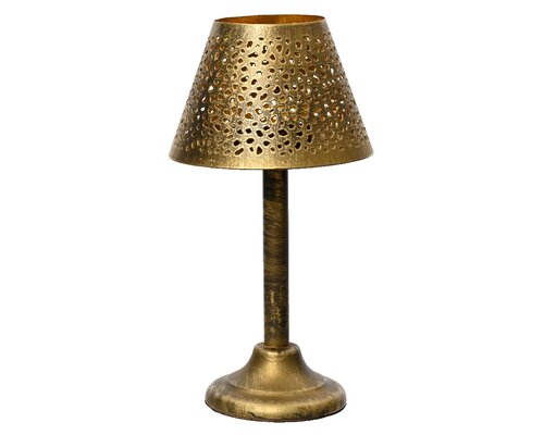 Decoris theelichthouder goud 20 cm