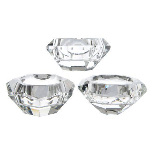 Decoris Theelichthouder kristal  helder - D 7 x H 3,5 cm