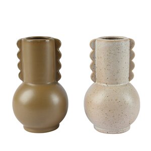 Decoris Vaas porselein  assortie - L 9,5 x B 9,5 x H 15 cm