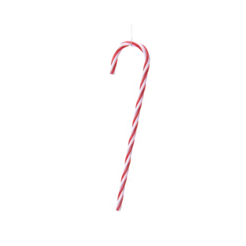 Decoris zuurstok hanger kunststof rood/wit - L 0,8 x B 4 x H 13 cm
