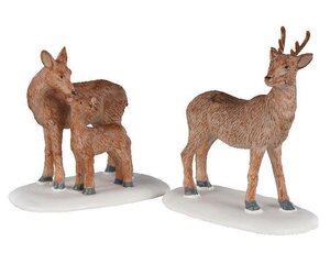Lemax Deer Family set van 2