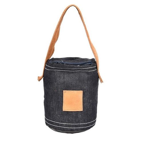 Denim deurstopper met handvat