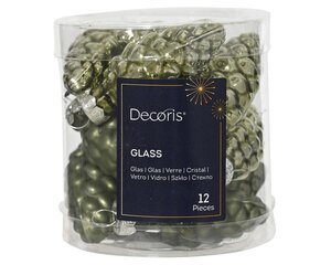 Dennenappels glas - D2,5xH6cm Rozemarijn 12 stuks