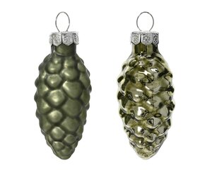 Dennenappels glas - D2,5xH6cm Rozemarijn 12 stuks - afbeelding 2