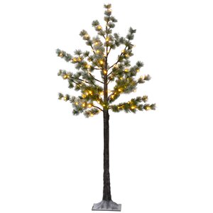 Anna's Collection dennenboom met sneeuw LED - 80 lampjes