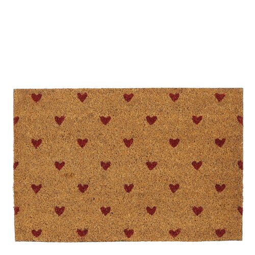 Deurmat hart l60b40h1.5cm beige