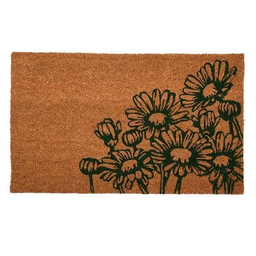 Deurmat kokos bloemen