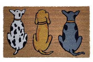 Deurmat kokos 'dogs' 45 x 75 cm